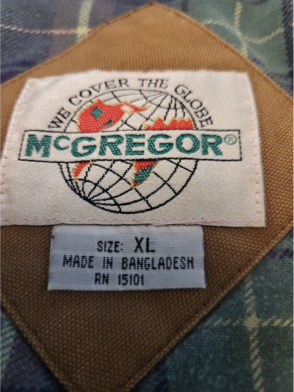 McGregor Men's XL Lightweight Jacket with Plaid Lining